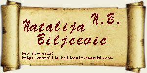 Natalija Biljčević vizit kartica